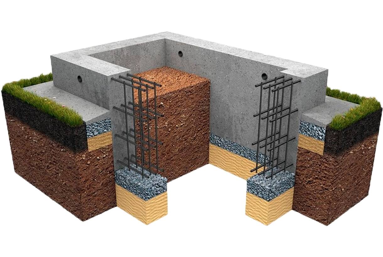 Фундамент под дом zakaz gmrgroup ru. Ленточный монолитный жб фундамент. Мелкозаглубленный монолитный армированный ленточный фундамент. Монолитная мелкозаглубленная фундаментная лента. Железобетонный фундамент ленточный мелкозаглубленный.