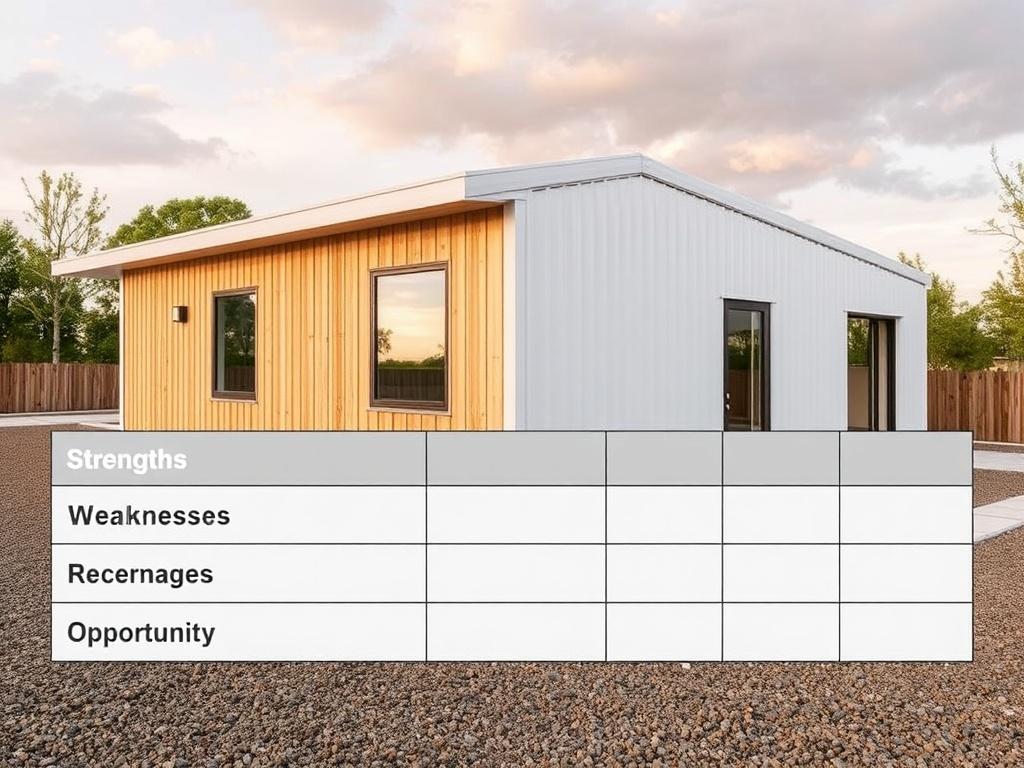     La construction modulaire : avantages et défis.. Tableau : forces, faiblesses, opportunités et menaces (SWOT)