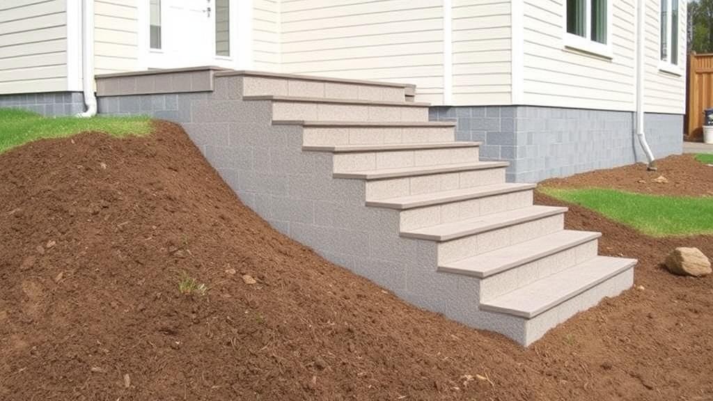 Stair landings, piles, and foundation blocks: calculation before delivery.фото